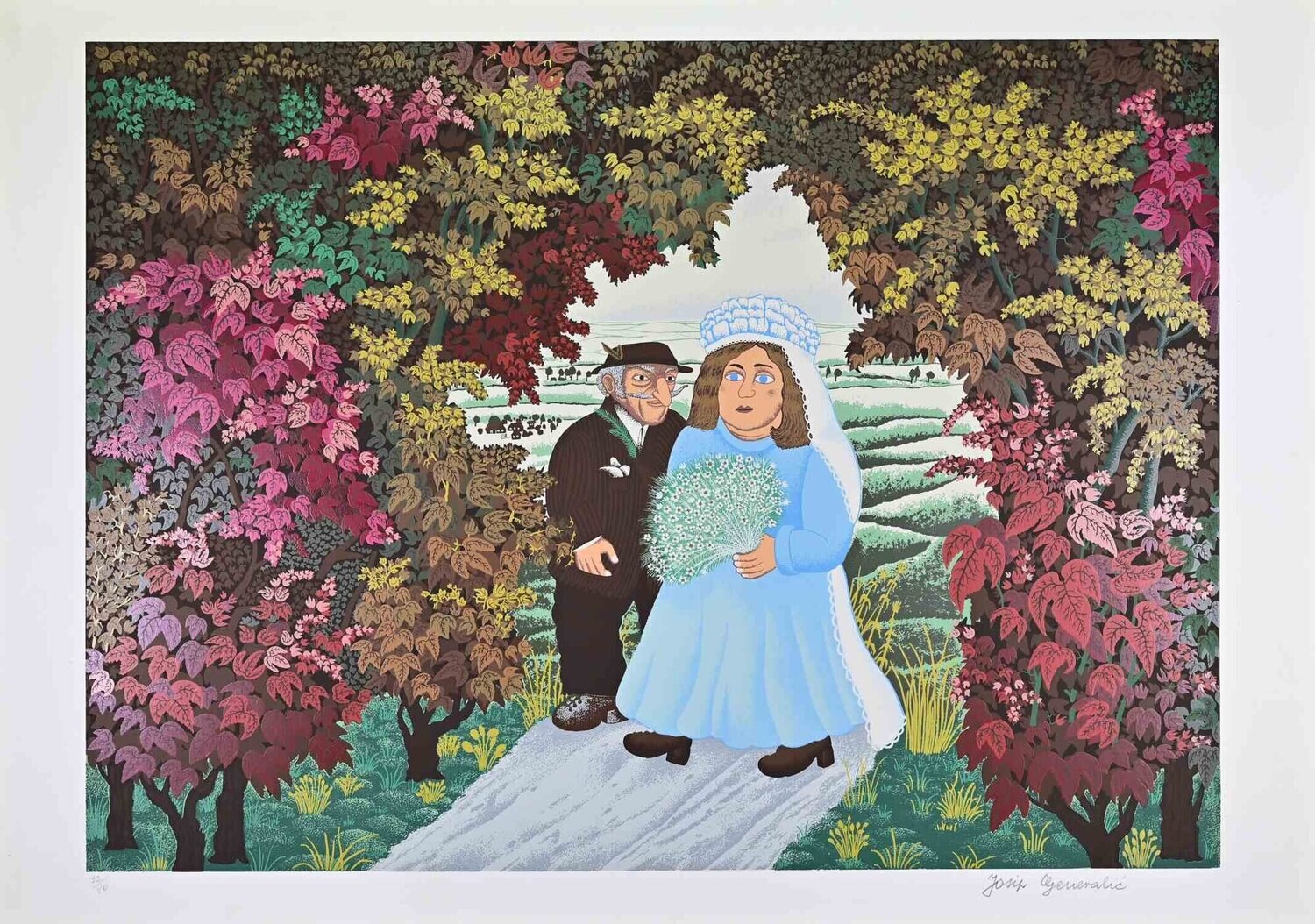 Mladenci (Wedding Procession) Josip Generalić Stampa in vendita