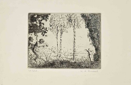 Nymph and Faun von Ker-Xavier Roussel, Druck kaufen auf Singulart
