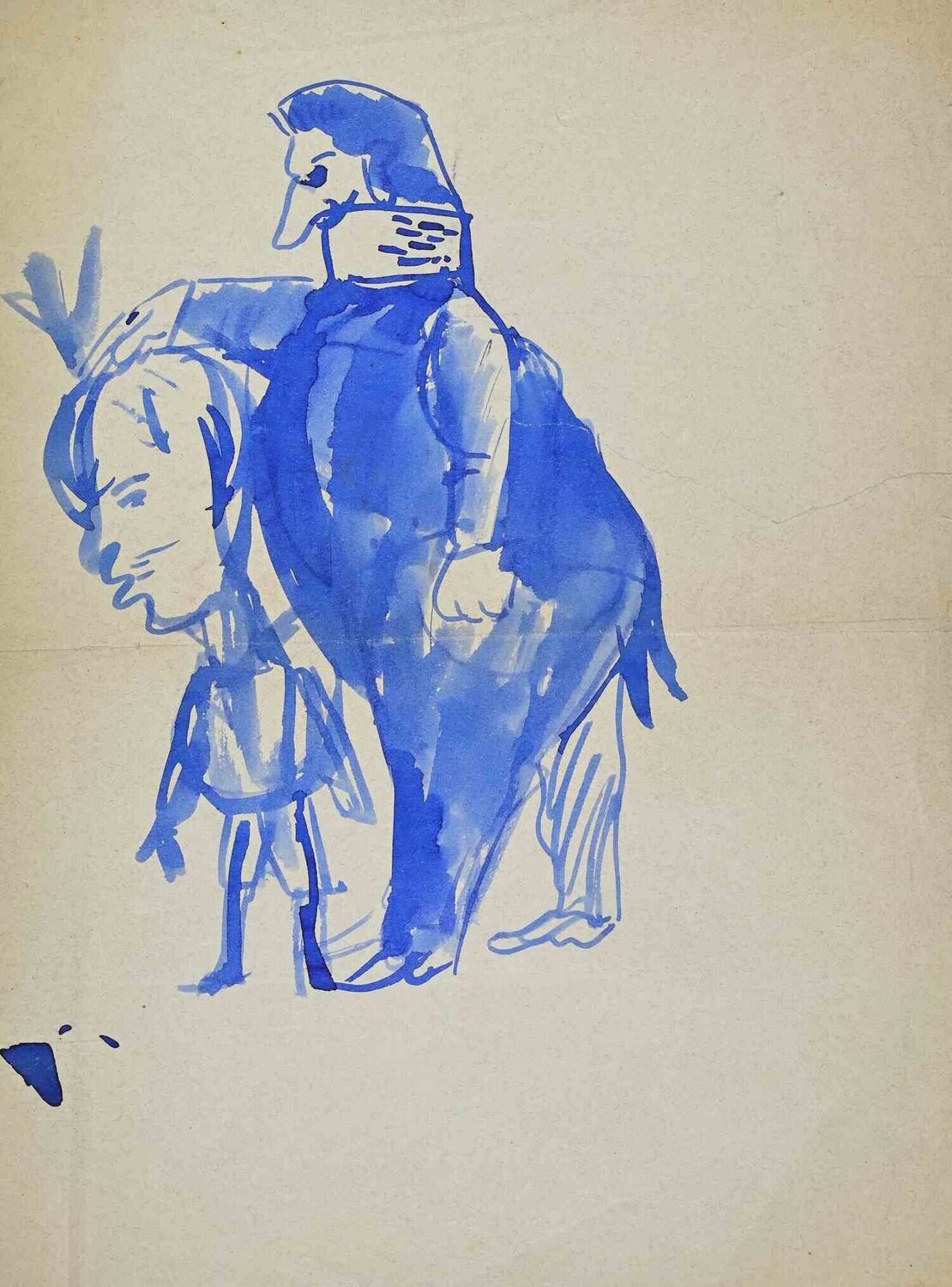 Figures Leo Longanesi Opera su carta in vendita