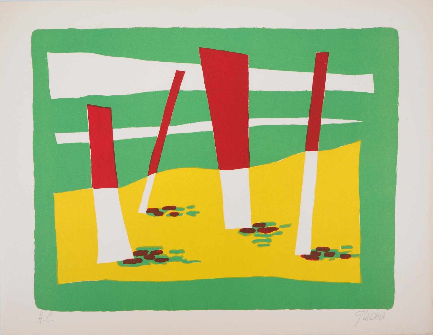 La Plage Léon Gischia Print for sale