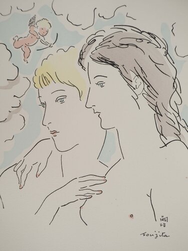 Les amantes von Léonard-Tsuguharu Foujita, Druck kaufen auf Singulart