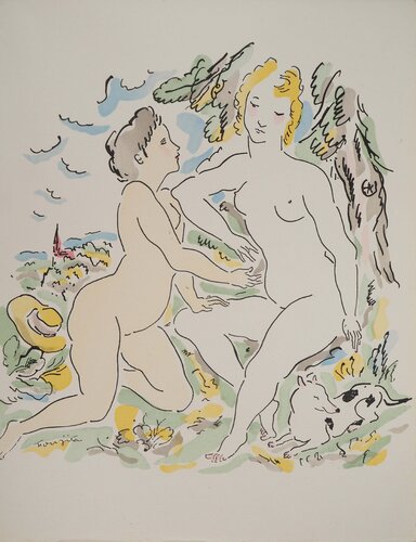 Nu dans les champs par Léonard-Tsuguharu Foujita, Édition en vente sur Singulart