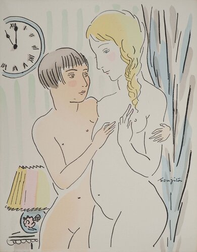 Les jeunes filles intimidées par Léonard-Tsuguharu Foujita, Édition en vente sur Singulart