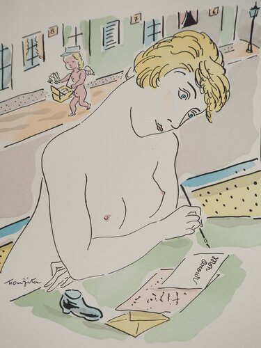 La lettre d'amour par Léonard-Tsuguharu Foujita, Édition en vente sur Singulart