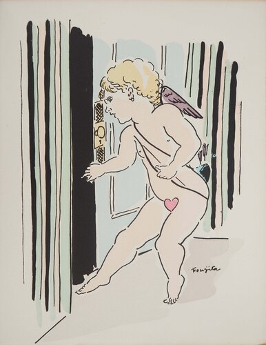 Cupidon et les flèches de l'amour par Léonard-Tsuguharu Foujita, Édition en vente sur Singulart