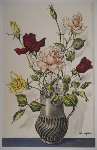 Le bouquet de roses by Léonard-Tsuguharu Foujita, Print for Sale on Singulart