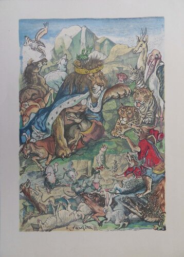 Les animaux malades de la peste de Léonard-Tsuguharu Foujita, Impresión a la venta en Singulart