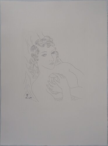 Isabey, mon seul ami, Gravure originale signée by Léonard-Tsuguharu Foujita, Print for Sale on Singulart