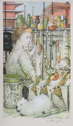 La laborantine de Léonard-Tsuguharu Foujita, Impresión a la venta en Singulart