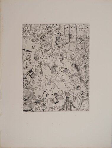 Tableaux de Paris : Le café de la Rotonde by Léonard-Tsuguharu Foujita, Print for Sale on Singulart