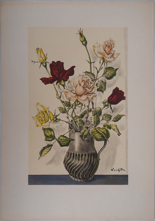 Le bouquet de roses Léonard-Tsuguharu Foujita