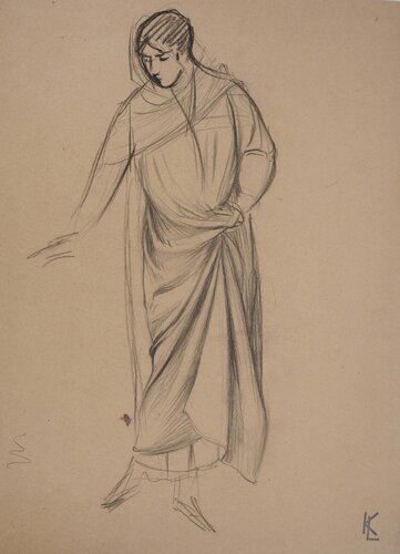 Drapé d'une toge, c par Léopold-Franz Kowalski, Œuvre sur papier en vente sur Singulart