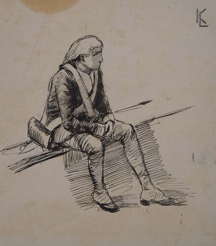 Un soldat au repos, c Léopold-Franz Kowalski
