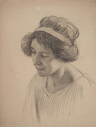 Portrait d'Amélia, c di Léopold-Franz Kowalski, Opera su carta in vendita su Singulart