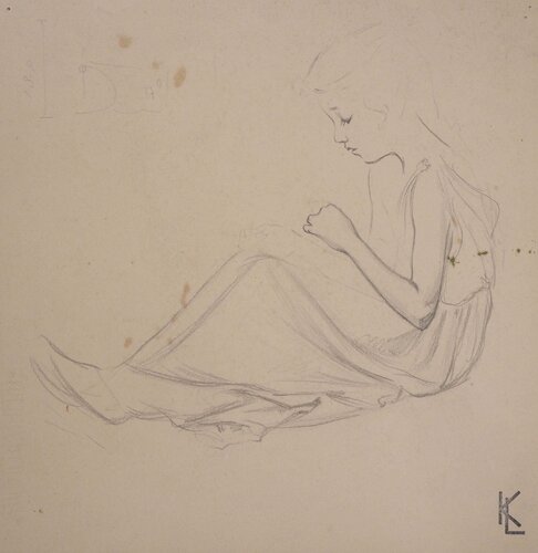 Fillette de profil, c Léopold-Franz Kowalski
