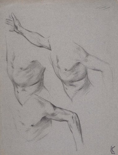Étude du torse, c par Léopold-Franz Kowalski, Œuvre sur papier en vente sur Singulart