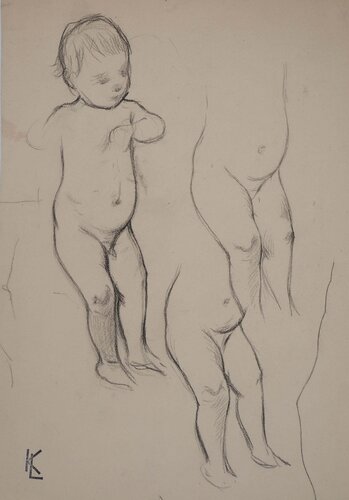 L'enfant qui marche, c par Léopold-Franz Kowalski, Œuvre sur papier en vente sur Singulart