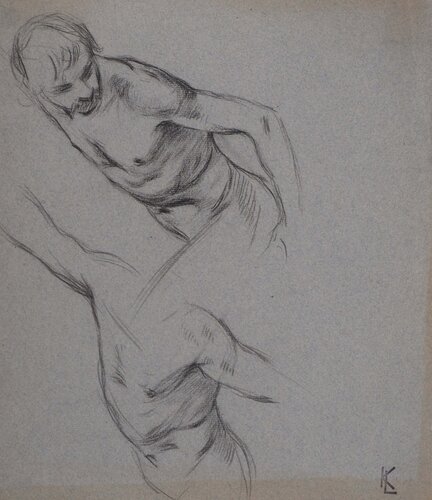 Étude du buste masculin en mouvement, c par Léopold-Franz Kowalski, Œuvre sur papier en vente sur Singulart