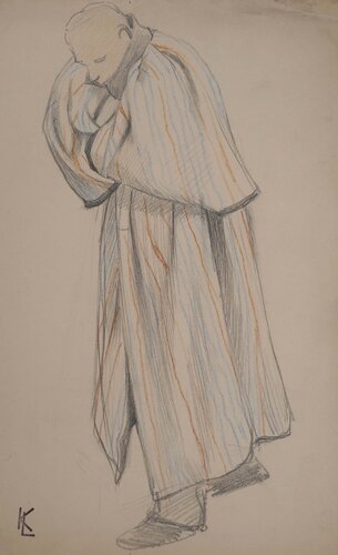 Homme en peignoir, c by Léopold-Franz Kowalski, Work on Paper for Sale on Singulart