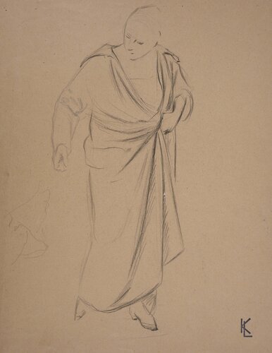 Homme en peignoir, c by Léopold-Franz Kowalski, Work on Paper for Sale on Singulart