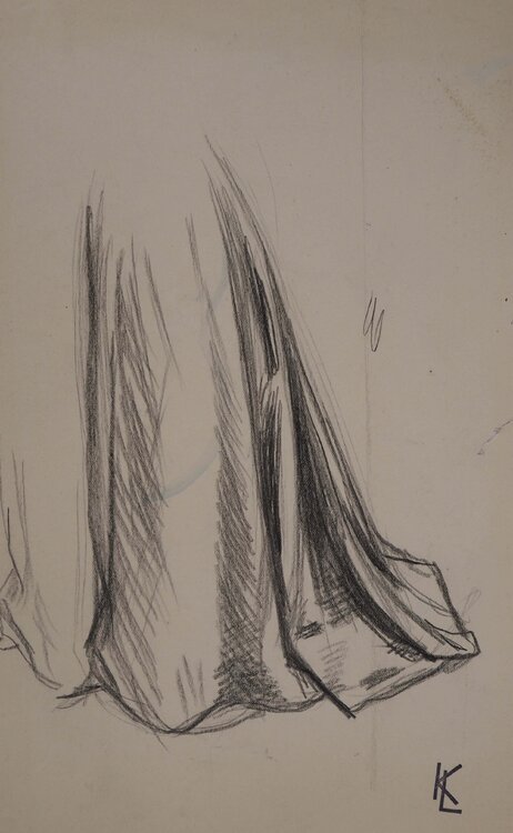 Drapé de robe en mouvement, c Léopold-Franz Kowalski