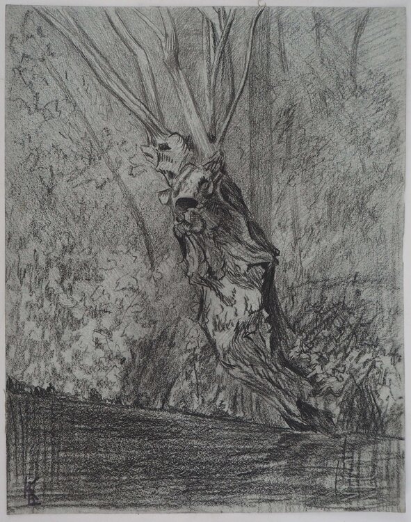 Le cerf, dessin original Léopold-Franz Kowalski