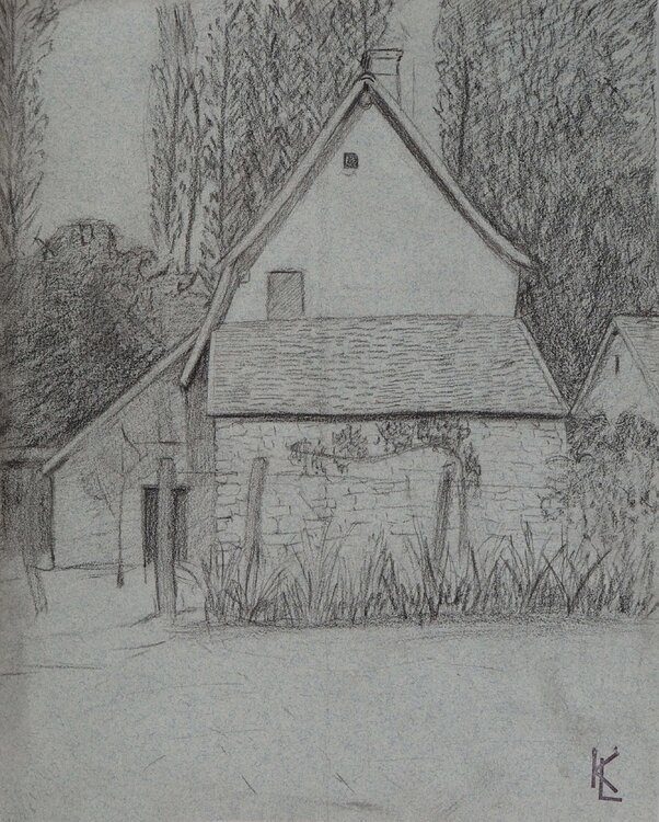 Arrière d'une maison, c Léopold-Franz Kowalski