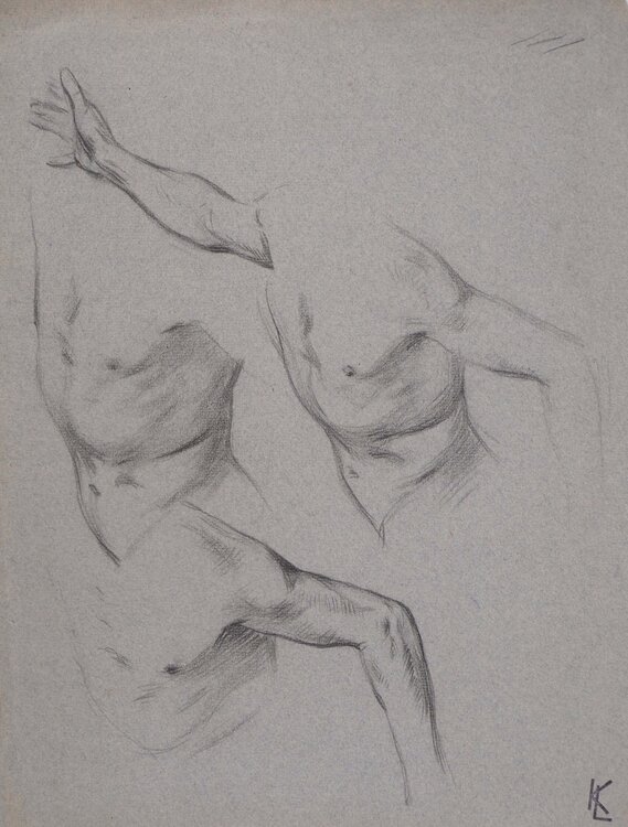 Étude du torse, c Léopold-Franz Kowalski