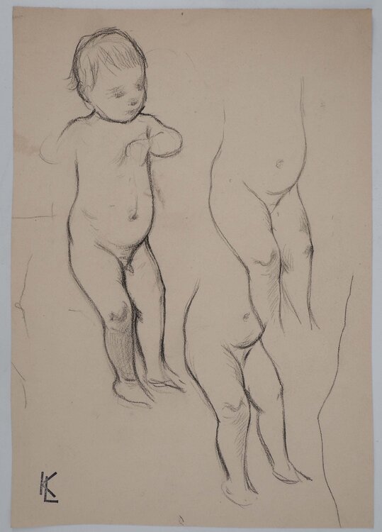 L'enfant qui marche, dessin original Léopold-Franz Kowalski