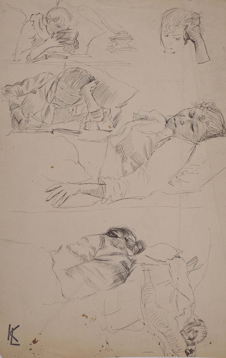 Variations d'un sujet alité, c Léopold-Franz Kowalski Werk auf Papier zu verkaufen