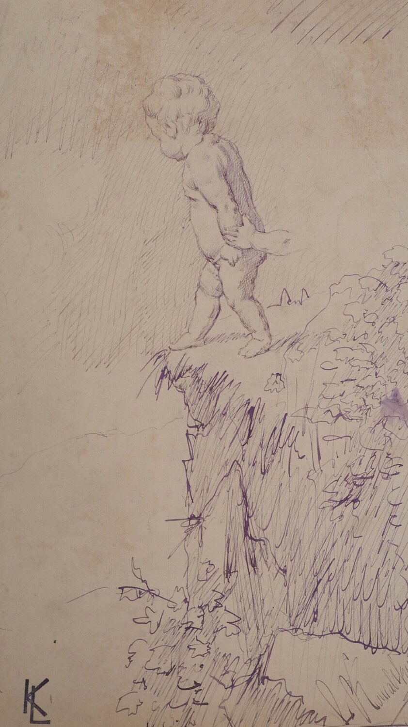 Enfant au bord du lac, c Léopold-Franz Kowalski