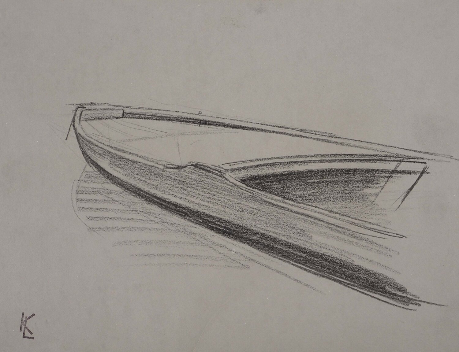 L'avant de la barque, c Léopold-Franz Kowalski Werk auf Papier zu verkaufen