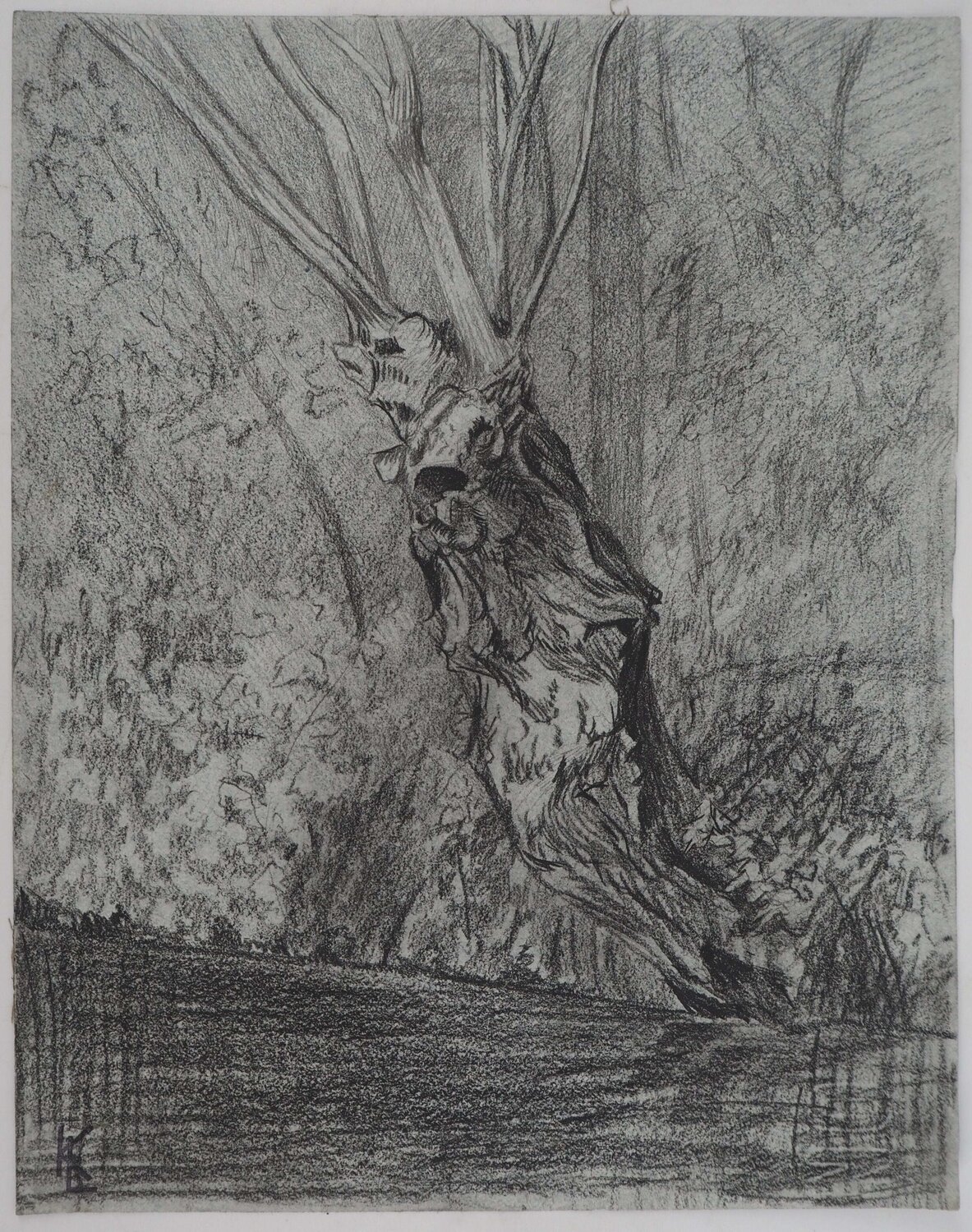 Le cerf, dessin original Léopold-Franz Kowalski Drawing for sale