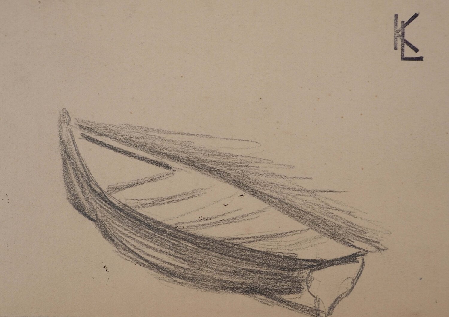 Une barque, c Léopold-Franz Kowalski Werk auf Papier zu verkaufen