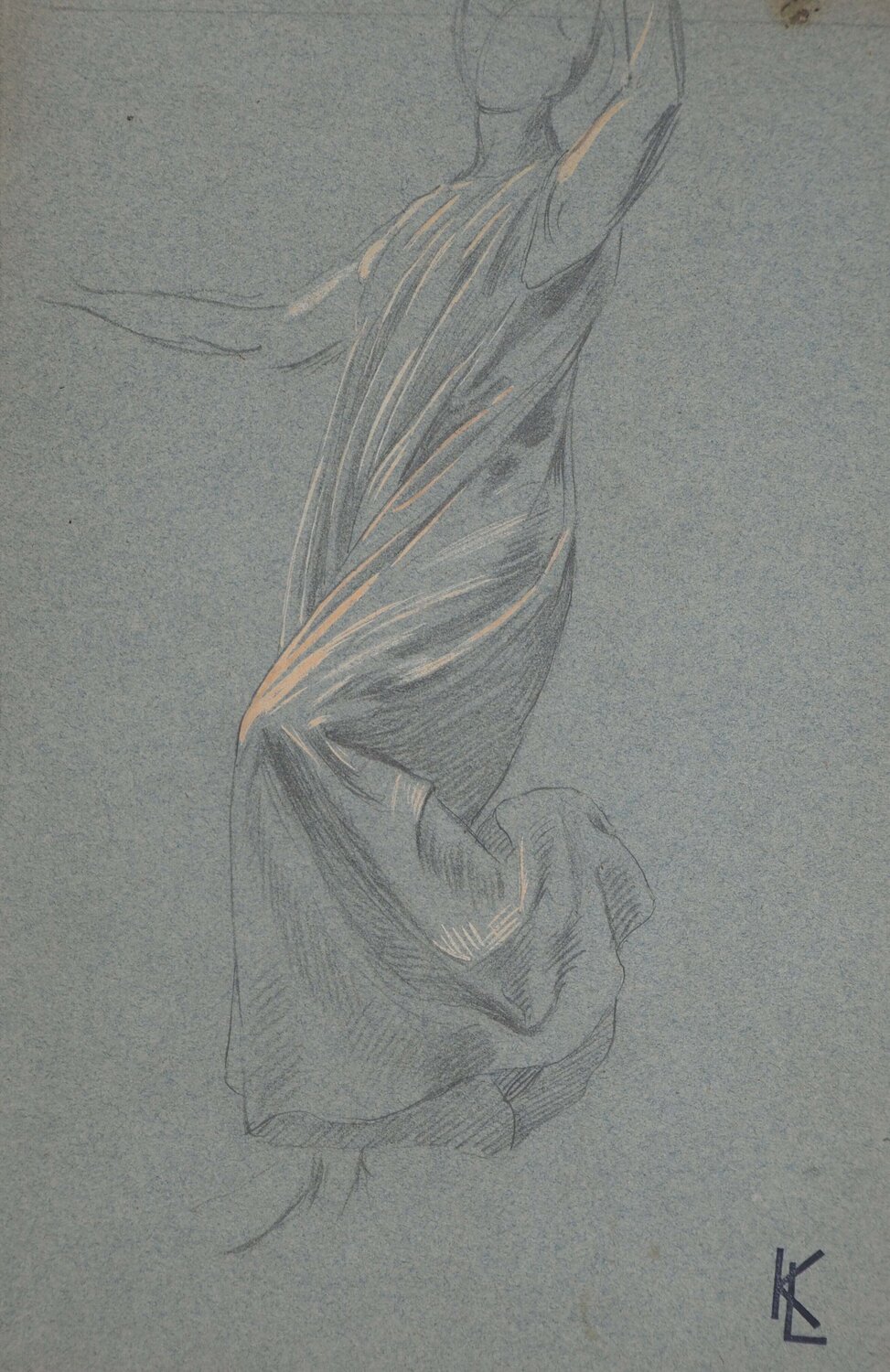 Le drapé de robe, c Léopold-Franz Kowalski Werk auf Papier zu verkaufen