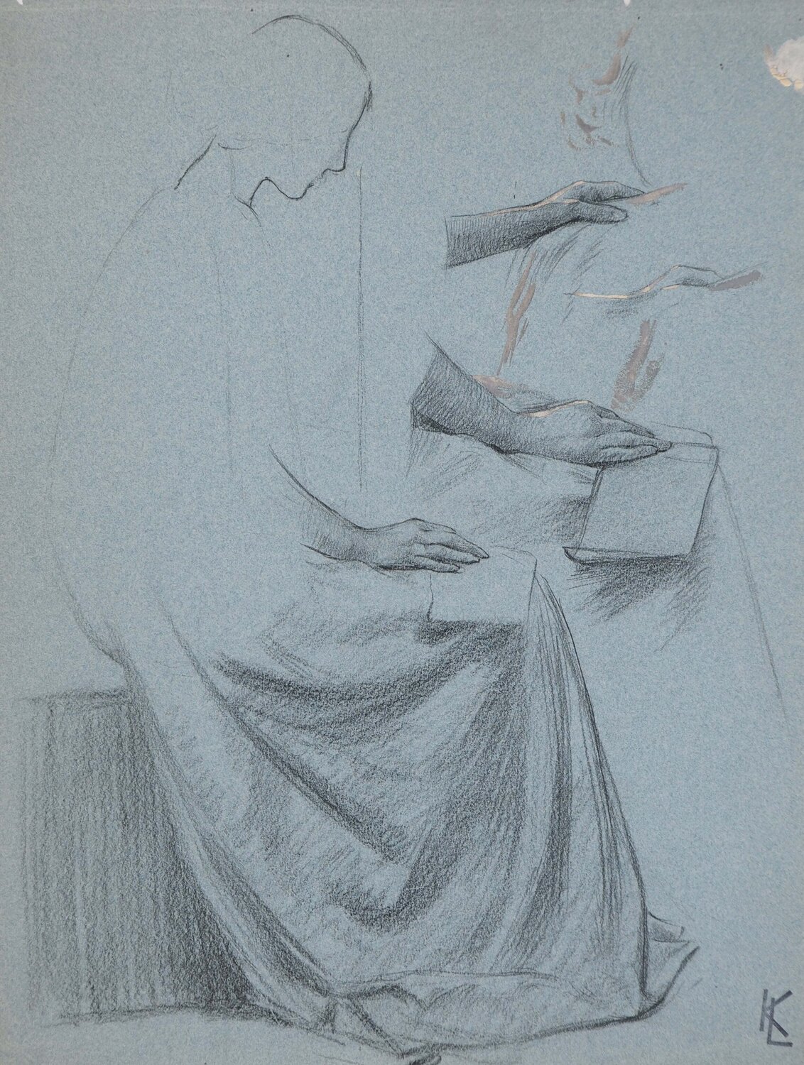 Étude de la main, c Léopold-Franz Kowalski Werk auf Papier zu verkaufen