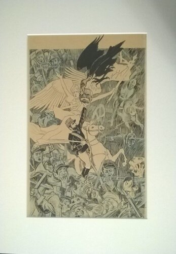 The Battle by Louis Legrand, 종이 for Sale on Singulart