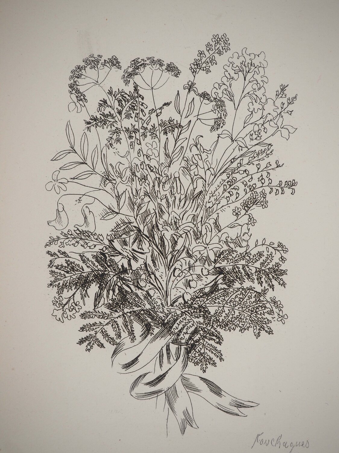 Bouquet champêtre Louis Touchagues Print for sale