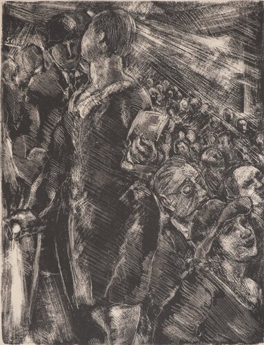 Au cinéma, Lithographie originale by Luc-Albert Moreau, Print for Sale on Singulart