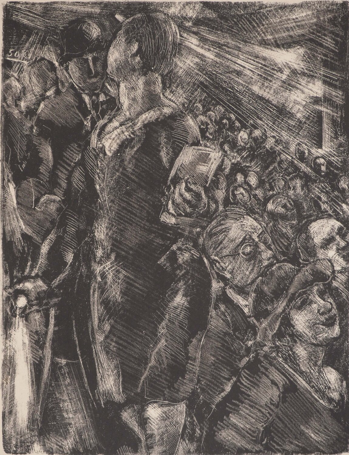 Au cinéma, Lithographie originale Luc-Albert Moreau Print for sale