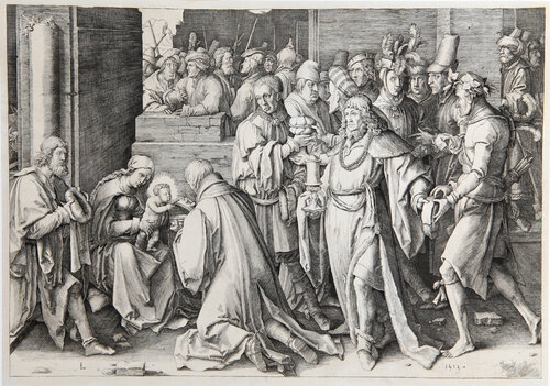 l'Adoration des Mages von Lucas van-Leyden, Druck kaufen auf Singulart