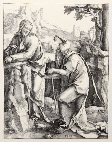 Jesus Christ tente par le Demon von Lucas van-Leyden, Druck kaufen auf Singulart