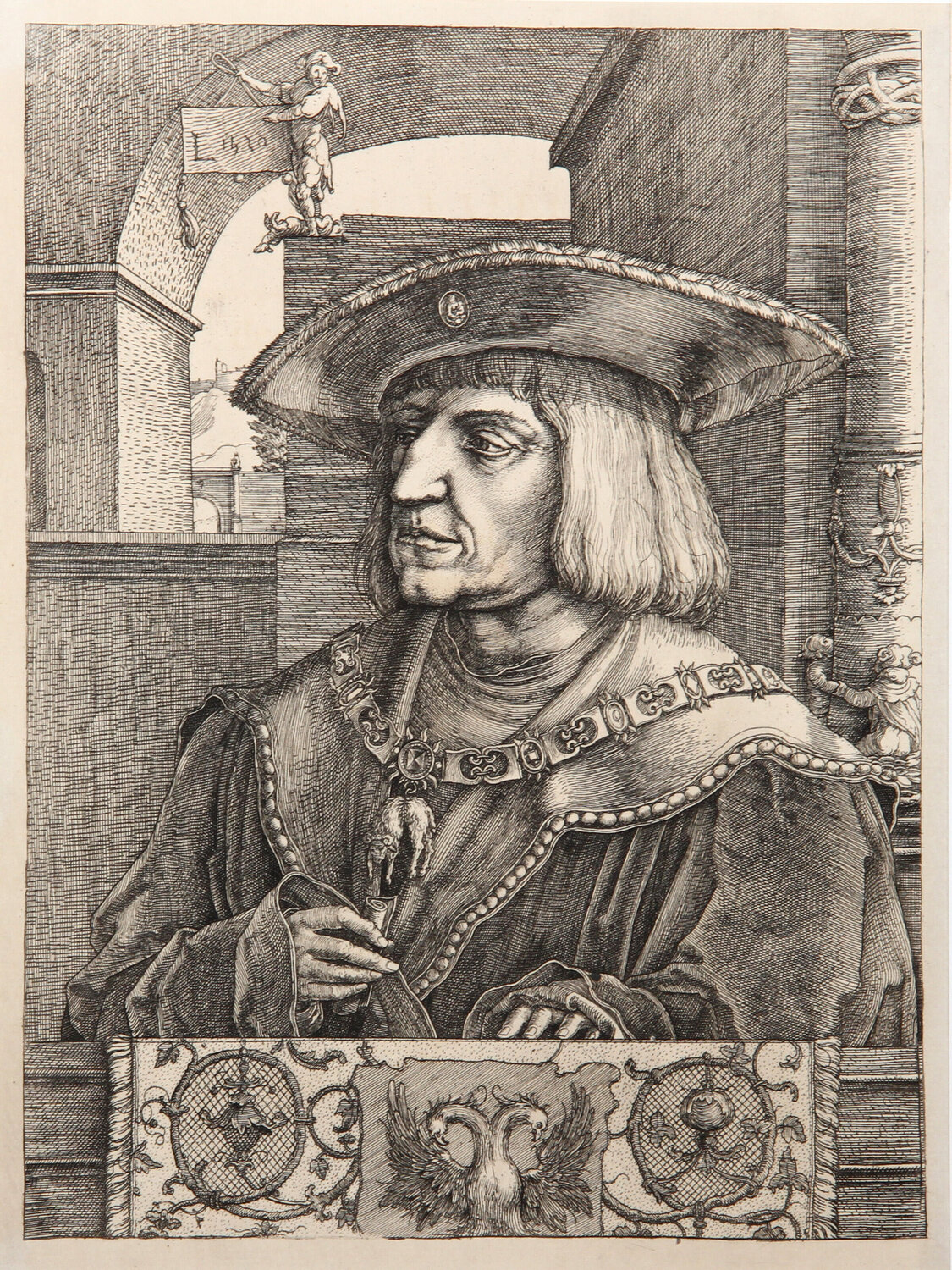 Portrait de Maximilien I Lucas van-Leyden