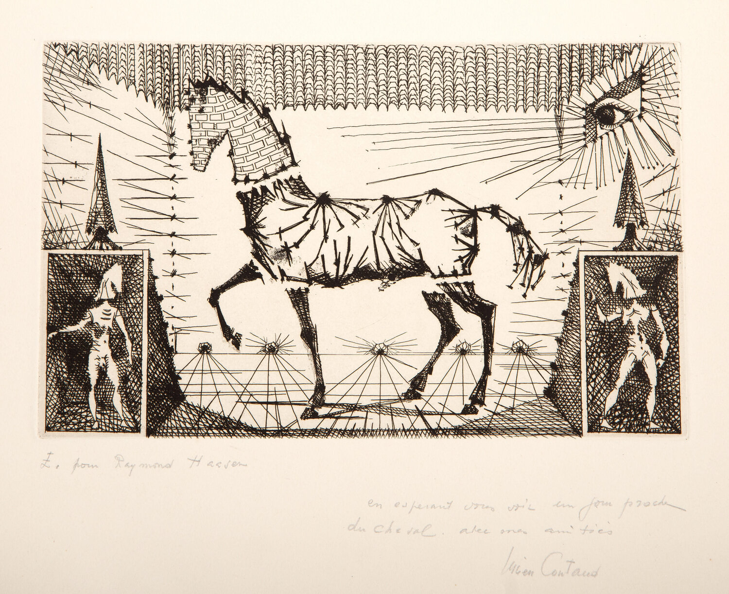 Le Cheval de Briques Lucien Coutaud Stampa in vendita