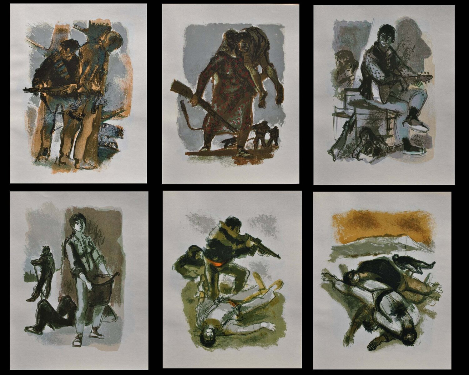 Scènes de guerre Lucien Fontanarosa Print for sale