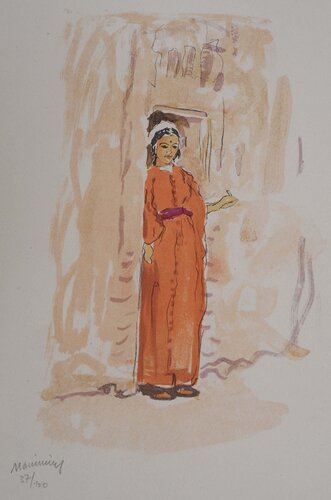 Maroc, Femme dans une rue à Fez by Lucien Mainssieux, Print for Sale on Singulart