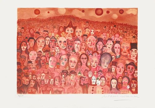 La foule von Marcel Marceau, Druck kaufen auf Singulart