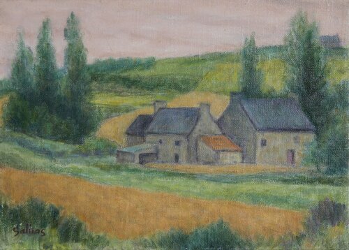 Petite Ferma a Plouescat Bretagne van Marcel Salinas, Schilderij te koop op Singulart