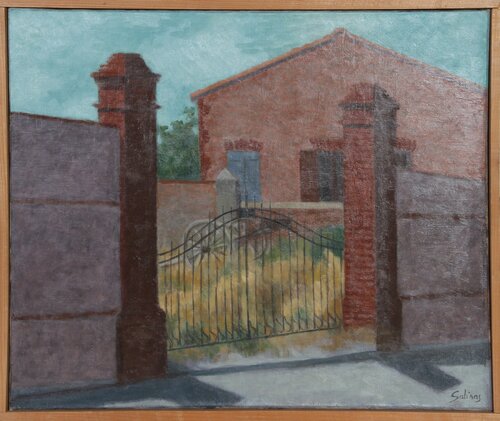  Le Portrail de le Ferme (St. Cyprien Village) van Marcel Salinas, Schilderij te koop op Singulart