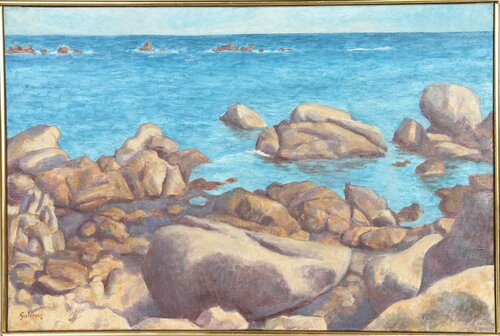  Matin d'ete sur les Rochers du Lividie van Marcel Salinas, Schilderij te koop op Singulart